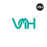 brief vmh monogram logo ontwerp logotype vector