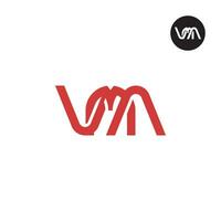 brief vma monogram logo ontwerp vector