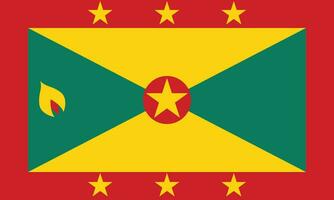 Grenada vlag vector illustratie met officieel kleuren en accuraat proportie