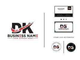 minimalistische dk borstel logo, modern dk luxe logo brief vector