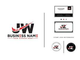 creatief jw luxe borstel logo, nieuw brief jw bedrijf logo voor uw merk vector