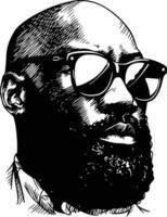 isaac hayes illustratie vector