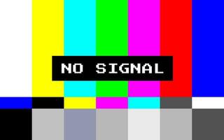 Nee signaal kleurrijk fout bericht weergeven Aan TV scherm vector