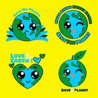 illustratie van een aarde wereldbol naar betekenen dat wij moet liefde de aarde en nemen zorg van het vector