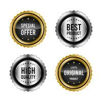 luxe premium gouden badges en labels vector