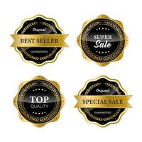 luxe gouden retro badges verzameling. vector illustratie