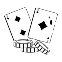 modieus poker inzet vector