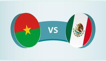 Burkina faso versus Mexico, team sport- wedstrijd concept. vector