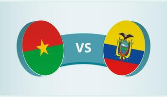Burkina faso versus Ecuador, team sport- wedstrijd concept. vector