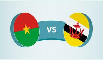 Burkina faso versus brune, team sport- wedstrijd concept. vector