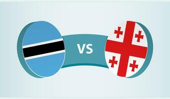 botswana versus Georgië, team sport- wedstrijd concept. vector