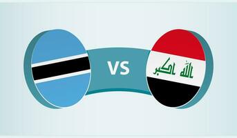 botswana versus Irak, team sport- wedstrijd concept. vector