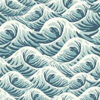 Japans krullen storm Golf wijnoogst stijl naadloos patroon vector