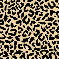 vector naadloos luipaard patroon, zwart vlekken Aan een beige achtergrond. modieus achtergrond voor kleding stof, papier, kleding. dier patroon.