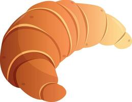 croissant vector tekenfilm illustratie, bakken brood. brood clip art voor grafisch middelen voor appjes, menu's.