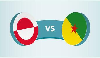 Groenland versus Frans Guyana, team sport- wedstrijd concept. vector