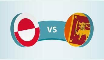 Groenland versus sri lanka, team sport- wedstrijd concept. vector