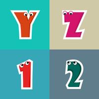 Alfabet Cartoon lettertype voor kinderen vector