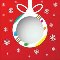 Kerstmis ballen. besnoeiing de papier. vector illustratie eps 10