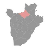ngozi provincie kaart, administratief divisie van burundi. vector