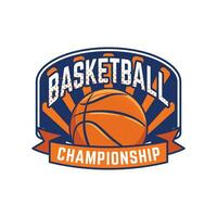 basketbal club logo. basketbal sport club embleem. basketbal team vector