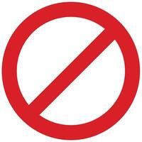 Nee binnenkomst, hou op, verboden, waarschuwing verkeer teken rood kleur icoon, banier vector illustratie.