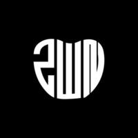 zwn brief logo creatief ontwerp. zwn uniek ontwerp. vector