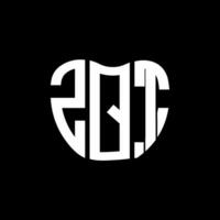 zqt brief logo creatief ontwerp. zqt uniek ontwerp. vector