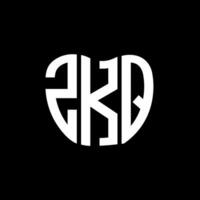 zkq brief logo creatief ontwerp. zkq uniek ontwerp. vector