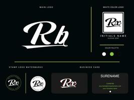 luxe mode rb logo icoon vector, minimalistische rb kleding logo branding ontwerp vector