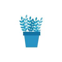 geïsoleerde plant in pot vector design