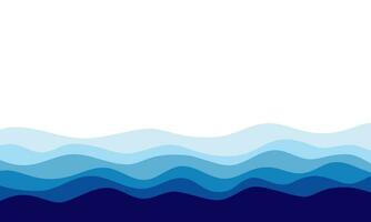 abstract zee golven achtergrond. water Golf, abstract ontwerp, blauw oceaan Golf laag, diep blauw, vector illustratie