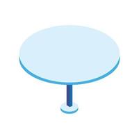 tafel rond meubilair geïsoleerd pictogram vector