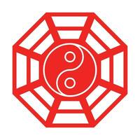 yin en yan symbool icoon vector