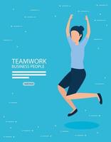 teamwork en ondernemers vector ontwerp