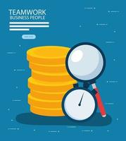 teamwork en ondernemers vector ontwerp