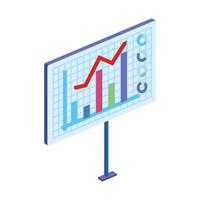 papieren bord met infographic geïsoleerd pictogram vector