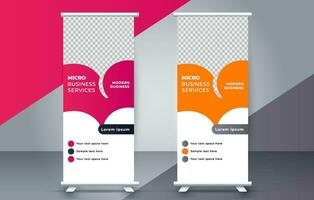 vector creatief rollen omhoog banners sjabloon