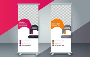 vector creatief rollen omhoog banners sjabloon