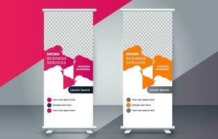 vector creatief rollen omhoog banners sjabloon