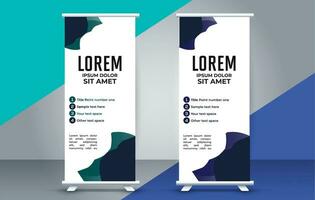 professioneel bedrijf rollen omhoog Scherm standee sjabloon ontwerp vector