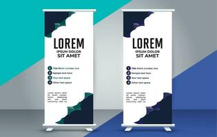 professioneel bedrijf rollen omhoog Scherm standee sjabloon ontwerp vector