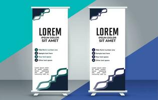 professioneel bedrijf rollen omhoog Scherm standee sjabloon ontwerp vector