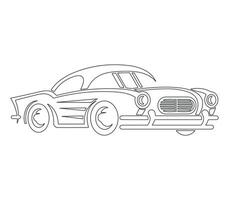 modern auto minimalistisch lijn illustratie. auto schets vector
