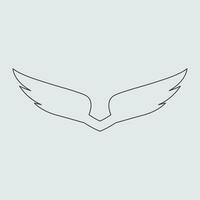 Vleugels icoon in gemakkelijk stijl schets vector