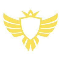 gevleugeld kozijnen. vliegend vogel schild embleem, adelaar Vleugels insigne kader en retro luchtvaart snel vleugel symbool vector