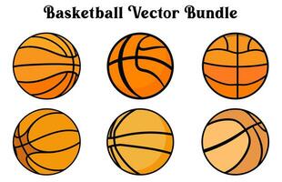 reeks van kleurrijk basketbal vector illustratie, basketbal zwart nee schets vector bundel