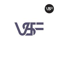 brief vsf monogram logo ontwerp vector