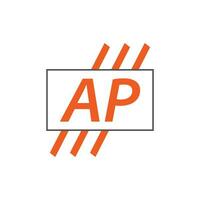 brief ap logo. een p. ap logo ontwerp vector illustratie voor creatief bedrijf, bedrijf, industrie. pro vector