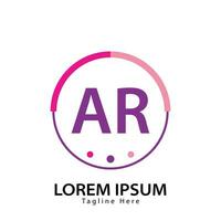 brief ar logo. een r. ar logo ontwerp vector illustratie voor creatief bedrijf, bedrijf, industrie. pro vector